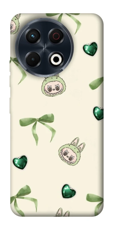 Чохол на TECNO Spark 30 Pro (KL7) Labubu Green Heart фото 1 з 1