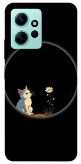 Чохол на Xiaomi Redmi Note 12 4G Cat and flower фото 1 з 1