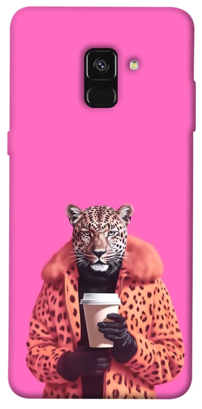 Чохол на Samsung A530 Galaxy A8 (2018) Леопард з кавою фото 1 з 1