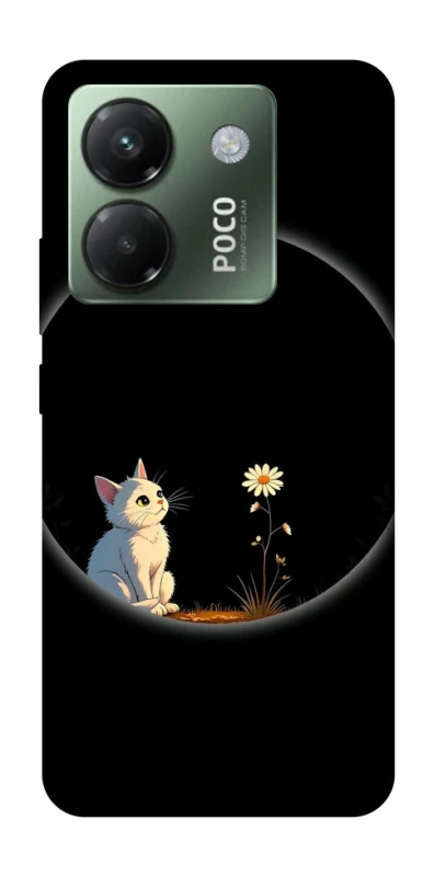 Чохол на Xiaomi Poco M7 pro 5G Cat and flower фото 1 з 1