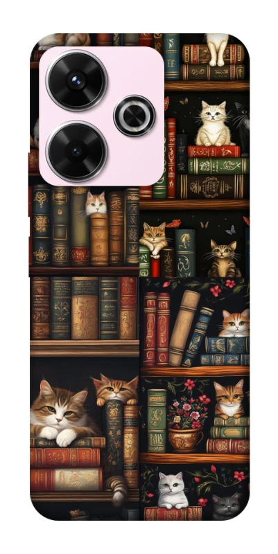 Чехол на Xiaomi Poco M6 4G Cats & Books фото 1 из 1