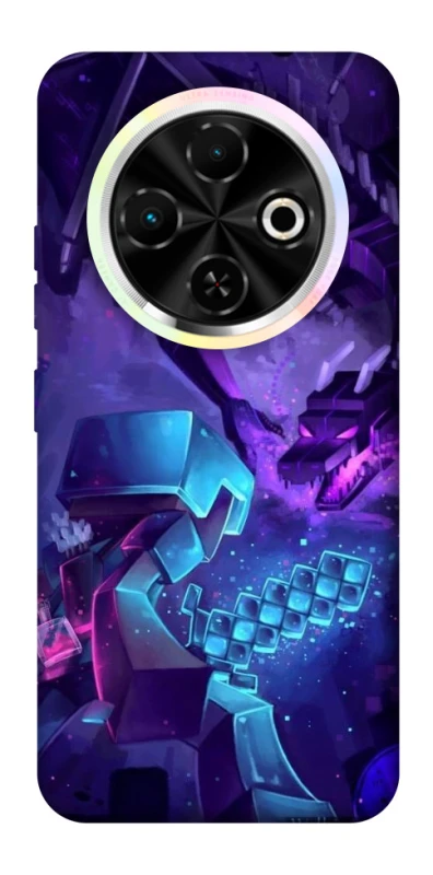 Чехол на TECNO Spark 30C Minecraft dragon фото 1 из 1