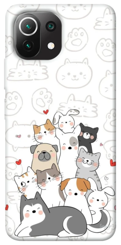 Чохол на Xiaomi Mi 11 Lite Funny Pets фото 1 з 1