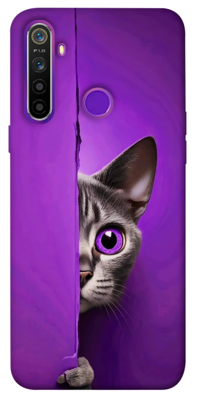 Чохол на Realme 5 Кіт-підглядач фото 1 з 1