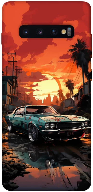 Чехол на Samsung Galaxy S10+ Car at sunset фото 1 из 1