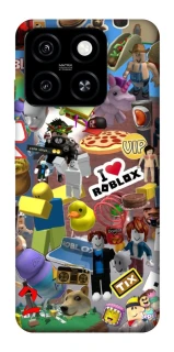 Чехол на ZTE Blade A55 4G Roblox collage ver.5 фото 1 из 1