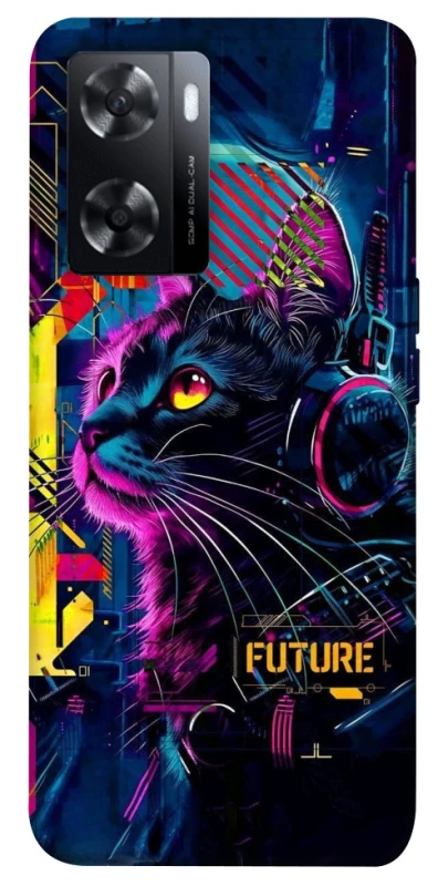 Чохол на Oppo A57s Cyber Cat v2 фото 1 з 1