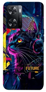 Чохол на Oppo A57s Cyber Cat v2 фото 1 з 1