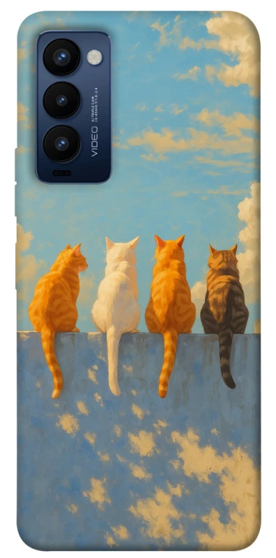 Чохол на TECNO Camon 18 cats on wall фото 1 з 1