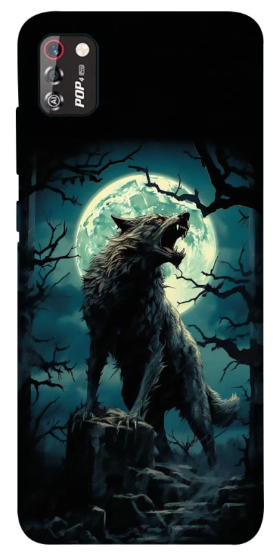 Чехол на TECNO POP 4 Pro Волк под луной фото 1 из 1