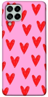 Чехол на Samsung Galaxy M53 5G Red hearts 2 фото 1 из 1