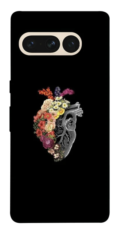 Чохол на Google Pixel 7 Pro Heart with flowers фото 1 з 1