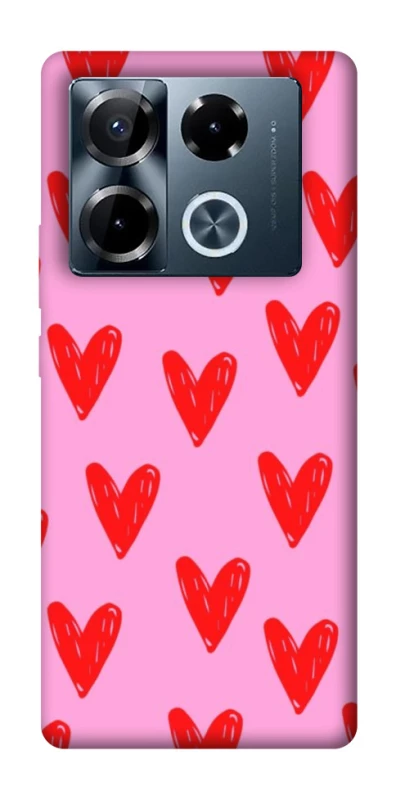 Чохол на Infinix Note 40 Pro 4G Red hearts 2 фото 1 з 1