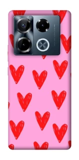 Чехол на Infinix Note 40 Pro 4G Red hearts 2 фото 1 из 1