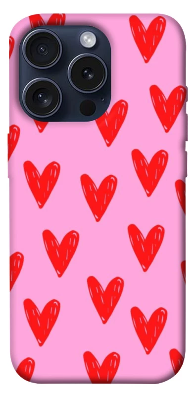 Чохол на Apple iPhone 15 Pro (6.1") Red hearts 2 фото 1 з 1