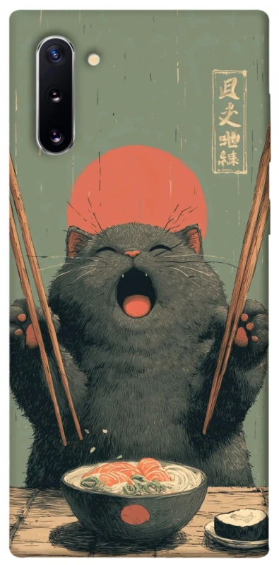 Чехол на Samsung Galaxy Note 10 Hungry Cat фото 1 из 1