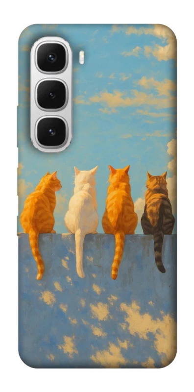 Чехол на Infinix Hot 60i cats on wall фото 1 Чехол на Infinix Hot 60i cats on wall фото 1 из 1