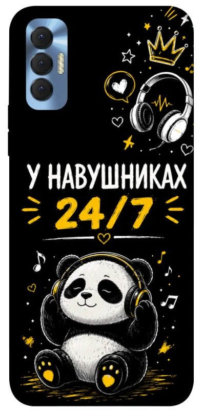 Чохол на TECNO Spark 8P У навушниках 24/7 фото 1 з 1