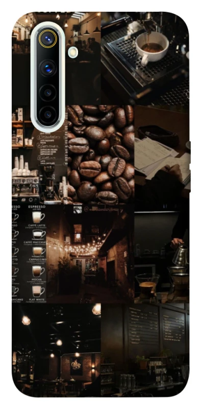 Чохол на Realme 6 Coffee collage ver.1 фото 1 з 1