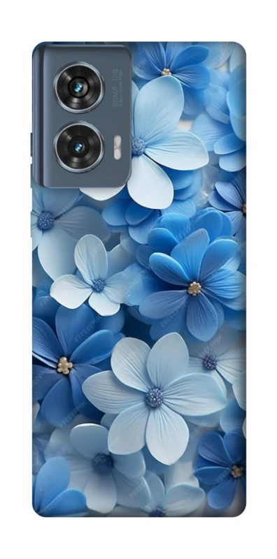 Чехол на Motorola Edge 50 Синие цветы фото 1 из 1
