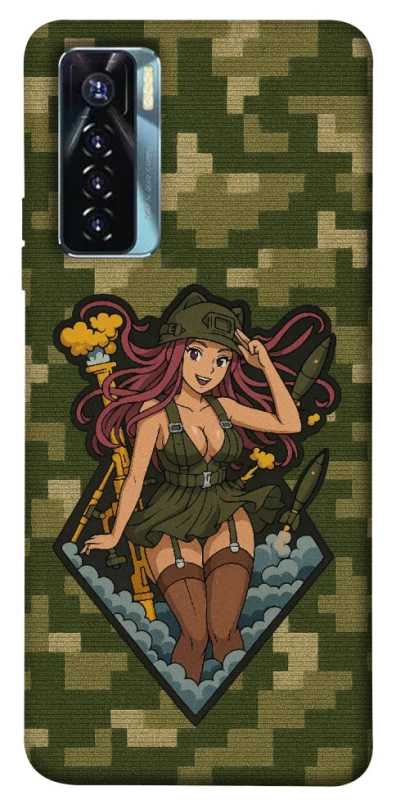 Чохол на TECNO Camon 17 Pro Military Waifu фото 1 з 1