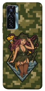 Чохол на TECNO Camon 17 Pro Military Waifu фото 1 з 1