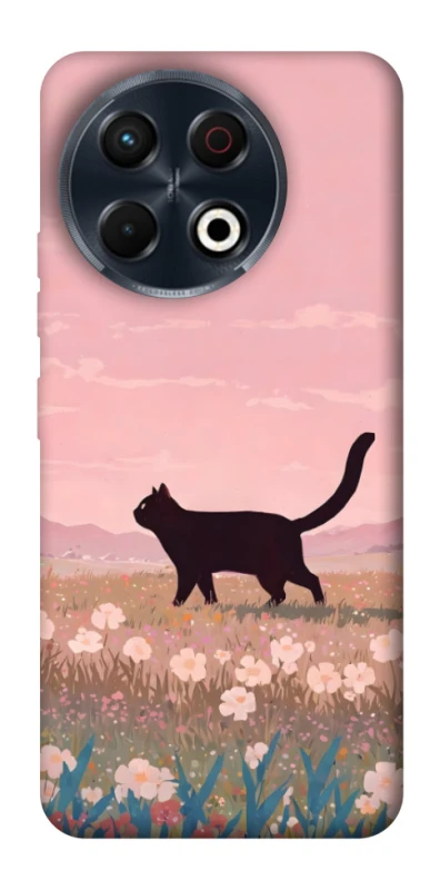 Чохол на TECNO Spark 30 Pro (KL7) cat on a field фото 1 з 1