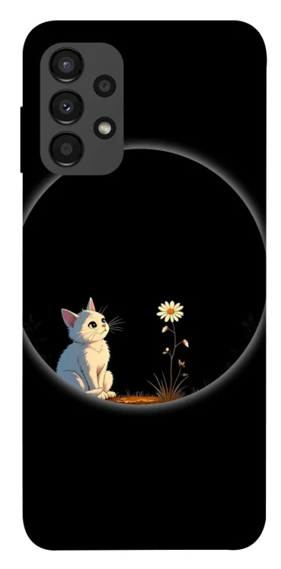 Чехол на Samsung Galaxy A13 4G Cat and flower фото 1 из 1