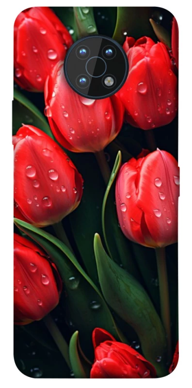Чехол на Nokia G50 Красные тюльпаны фото 1 из 1