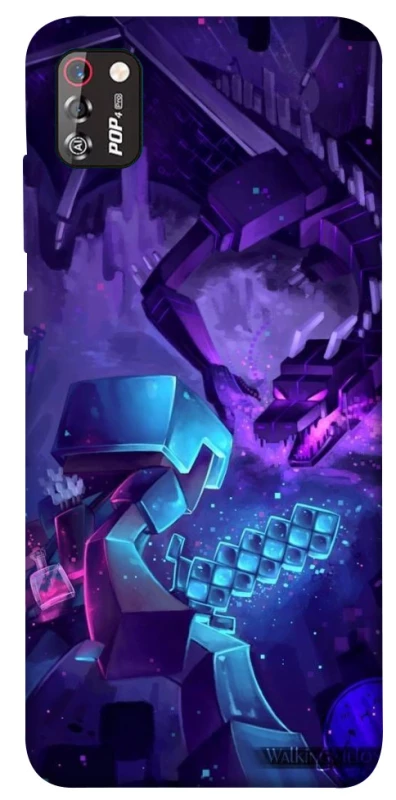 Чехол на TECNO POP 4 Pro Minecraft dragon фото 1 из 1