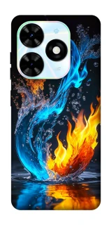 Чехол на TECNO Spark Go 2024 Water And Fire фото 1 из 1