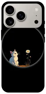 Чохол на Apple iPhone 18 Pro Cat and flower фото 1 з 2