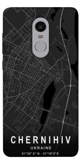 Чехол на Xiaomi Redmi Note 4X / Note 4 (Snapdragon) Chernihiv map фото 1 из 1