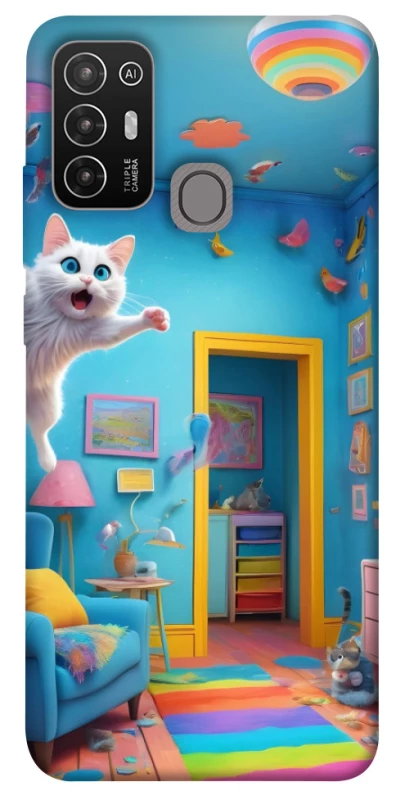 Чехол на ZTE Blade A52 crazy cat фото 1 из 1