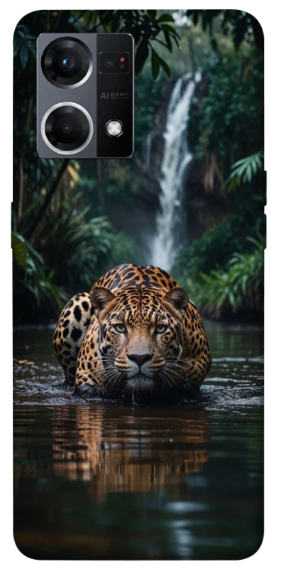 Чехол на Oppo Reno 7 4G Leopard in water фото 1 из 1