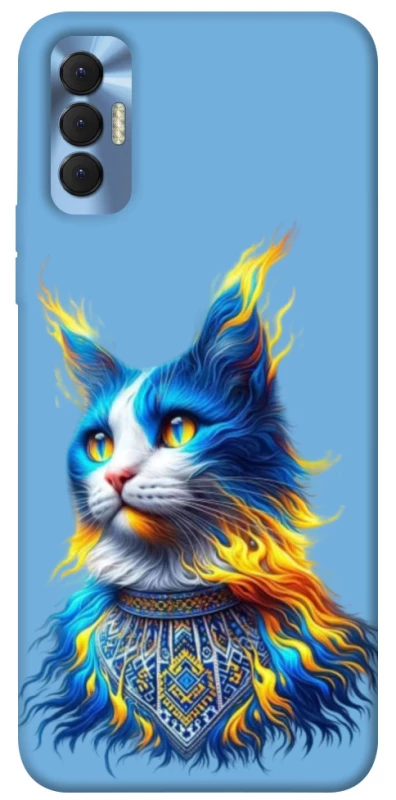 Чохол на TECNO Spark 8P Кіт патріот фото 1 з 1