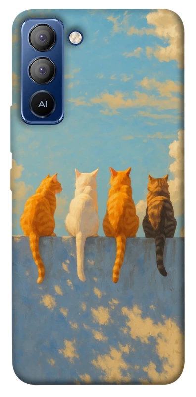 Чехол на TECNO Pop 5 LTE cats on wall фото 1 из 1