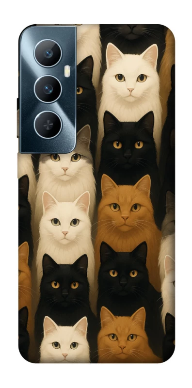 Чехол на Realme C65 4G Colorful Cat Collage фото 1 из 1