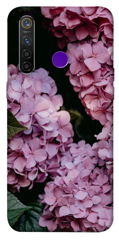 Чохол на Realme 5 Pro Рожеві гартензії фото 1 з 1
