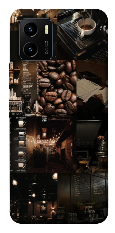 Чохол на Vivo Y15s Coffee collage ver.1 фото 1 з 1