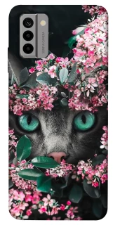 Чехол на Nokia G22 Кот в цветах фото 1 из 1