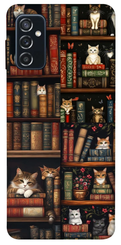 Чехол на Samsung Galaxy M52 Cats & Books фото 1 из 1
