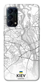Чехол на Oppo Reno 5 4G Kiev white map фото 1 из 1