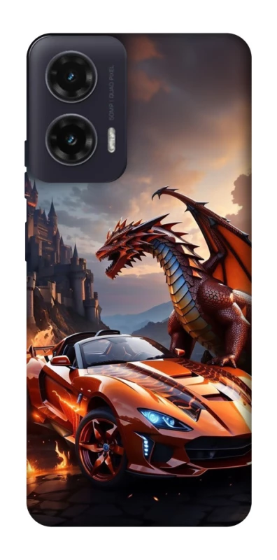 Чохол на Motorola Moto G35 Сar and dragon фото 1 з 1