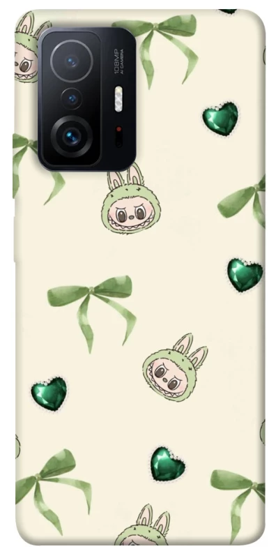 Чохол на Xiaomi 11T / 11T Pro Labubu Green Heart фото 1 з 1