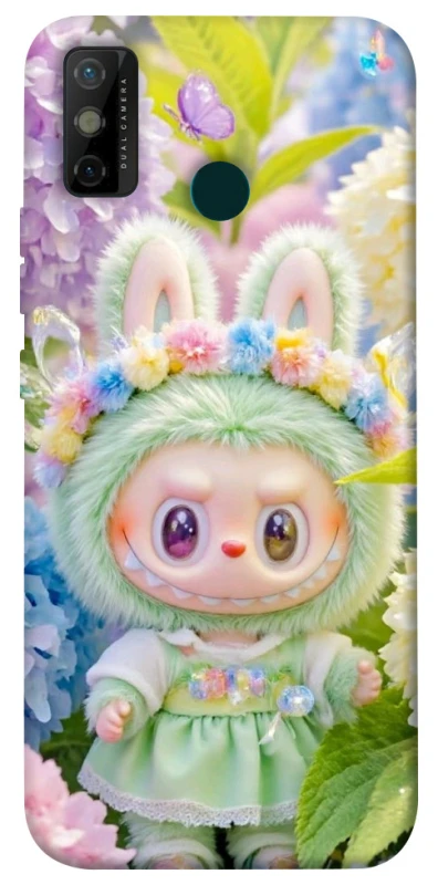 Чохол на TECNO Spark 6 Go Labubu & Flowers ver.2 фото 1 з 1
