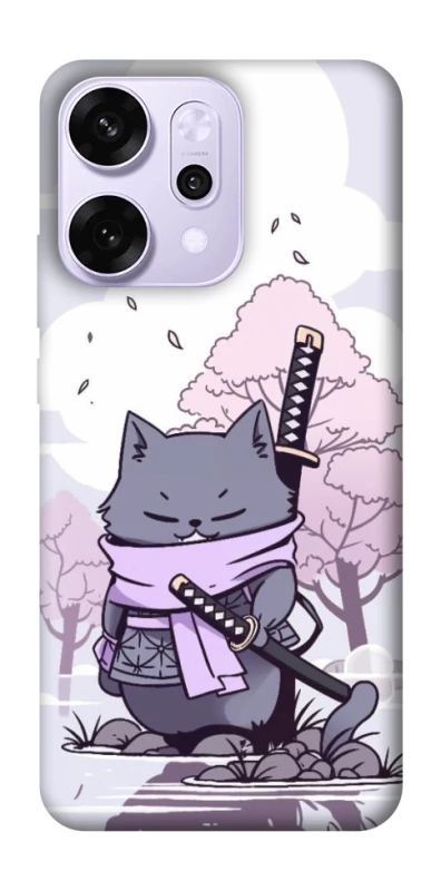 Чехол на Oppo Reno 14 Pro Samurai cat фото 1 из 1