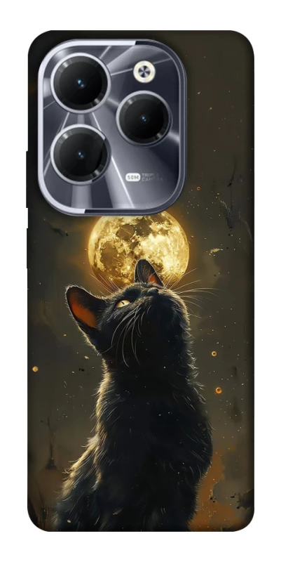 Чохол на Infinix Hot 40 Pro Кіт під місяцем v2 фото 1 з 1