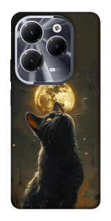Чохол на Infinix Hot 40 Pro Кіт під місяцем v2 фото 1 з 1