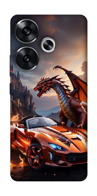 Чохол на Xiaomi Poco F6 Сar and dragon фото 1 з 1